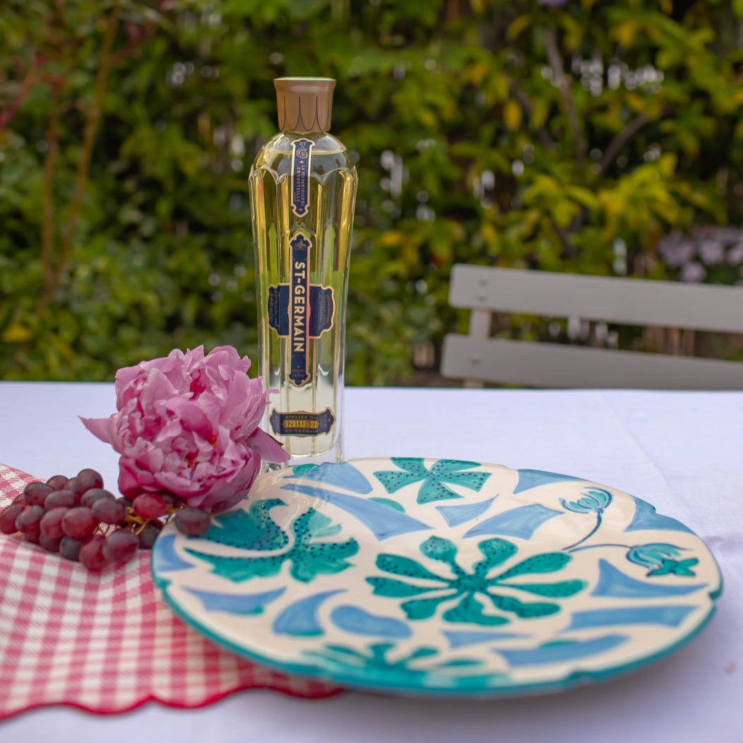 St-Germain elderflower liqueur 70cl + Stylish Bon Appetit large serving plate . Limited Edition - Official store