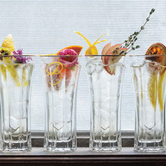 Unique Art Deco style glasses, perfect match for our bottle. Engraved and delicately gilded - St-Germain Spritz - official Store